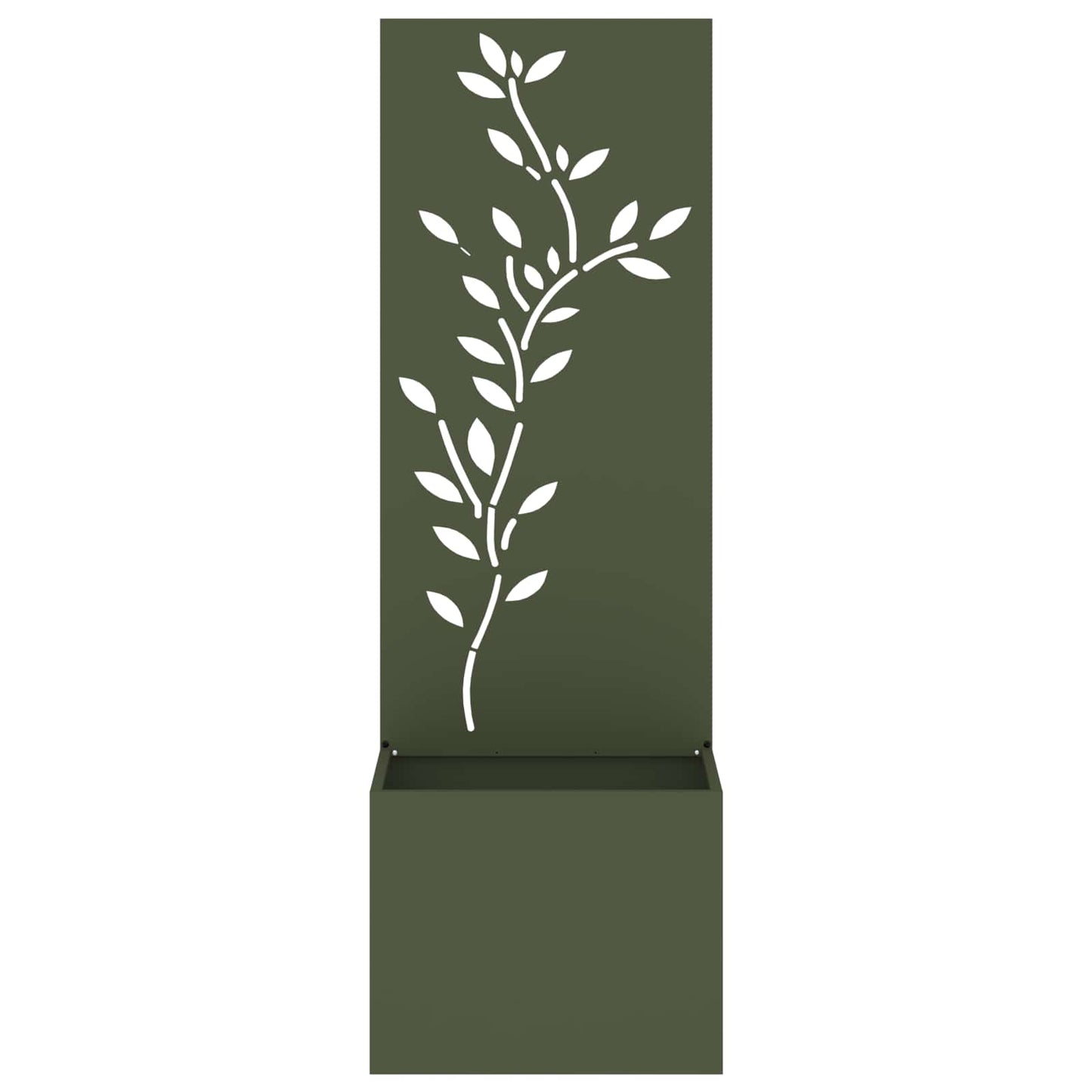 Vidaxl tuin privacy screen olijfgroen 50 x 140 cm koudgewalst staal