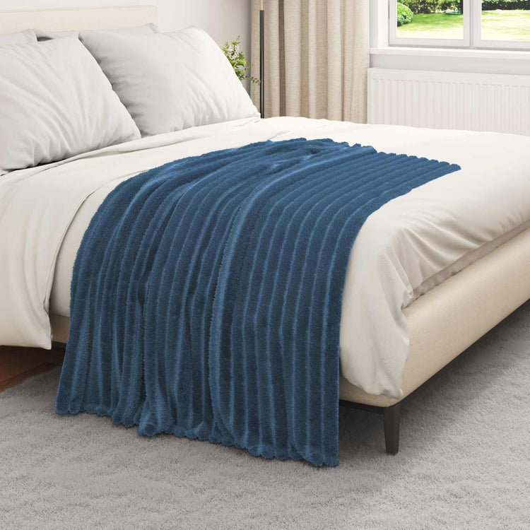 Vidaxl plaid marineblauw 150 x 130 cm 0.45 kg fleece