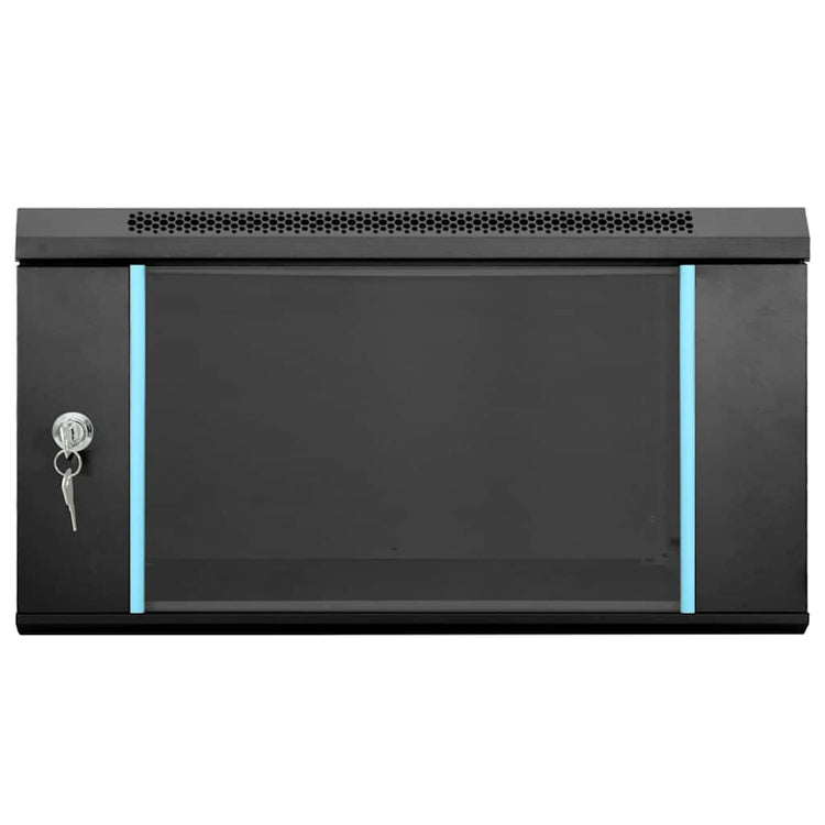 Vidaxl netwerk kabinet met opslag zwart 53 x 60 x 30 cm staal