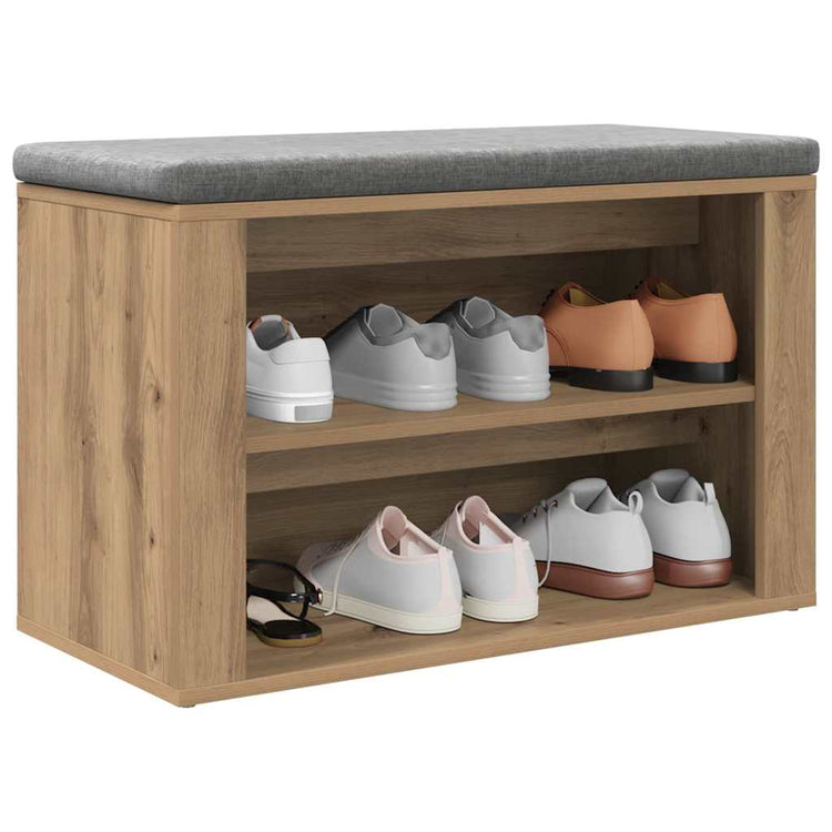 Vidaxl schoenenrek 75 x 35 x 45 cm bewerkt hout