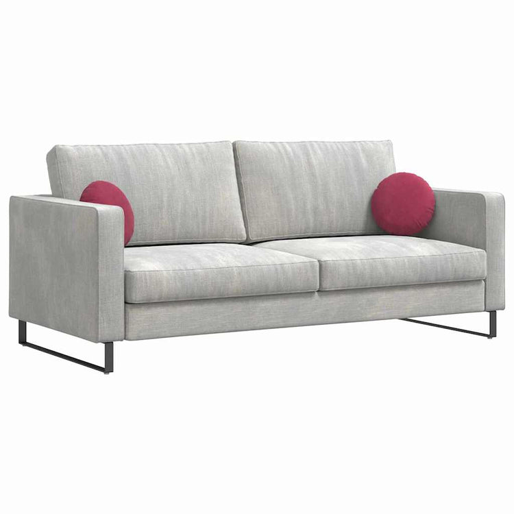 Vidaxl zitkussens 2 st fluweel wijnrood ø30 x 13 cm