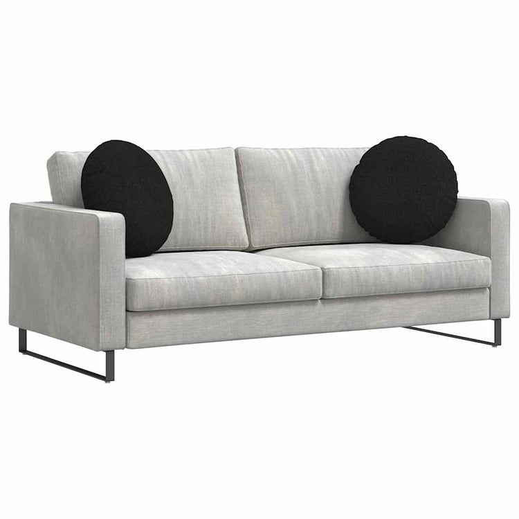 Vidaxl zitkussens 2 st stof zwart ø50 x 19 cm