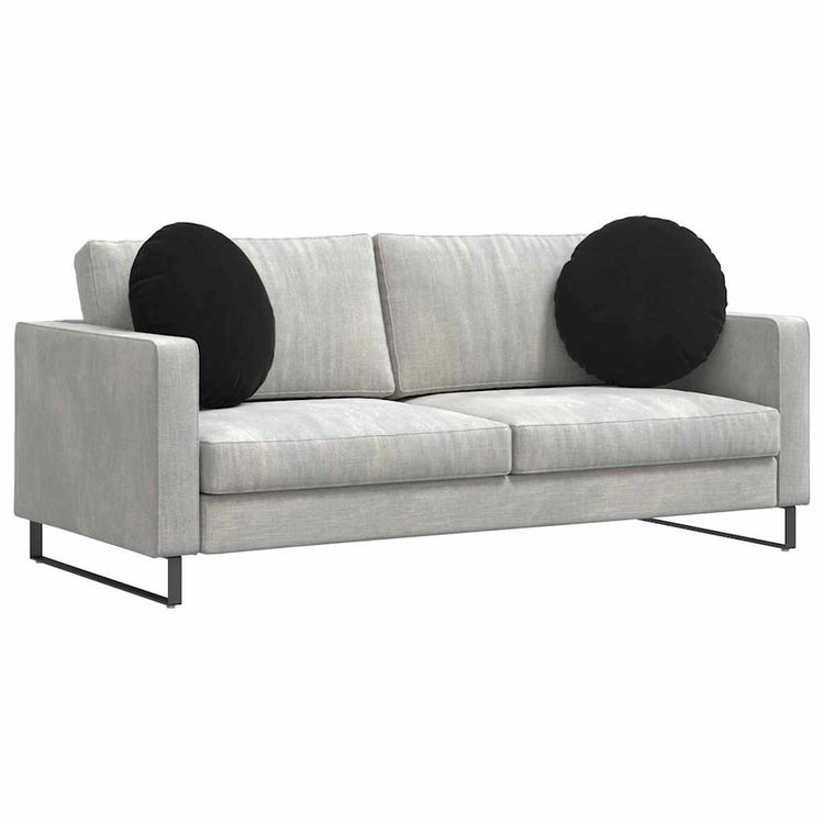 Vidaxl zitkussens 2 st fluweel zwart ø50 x 19 cm