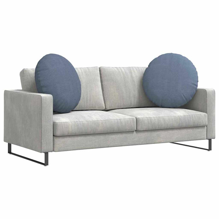 Vidaxl zitkussens 2 st katoen stof blauw ø 80 cm