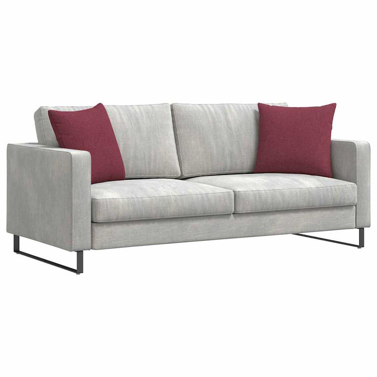 Vidaxl sofa kussens 2 st stof wijnrood 45 x 45 cm