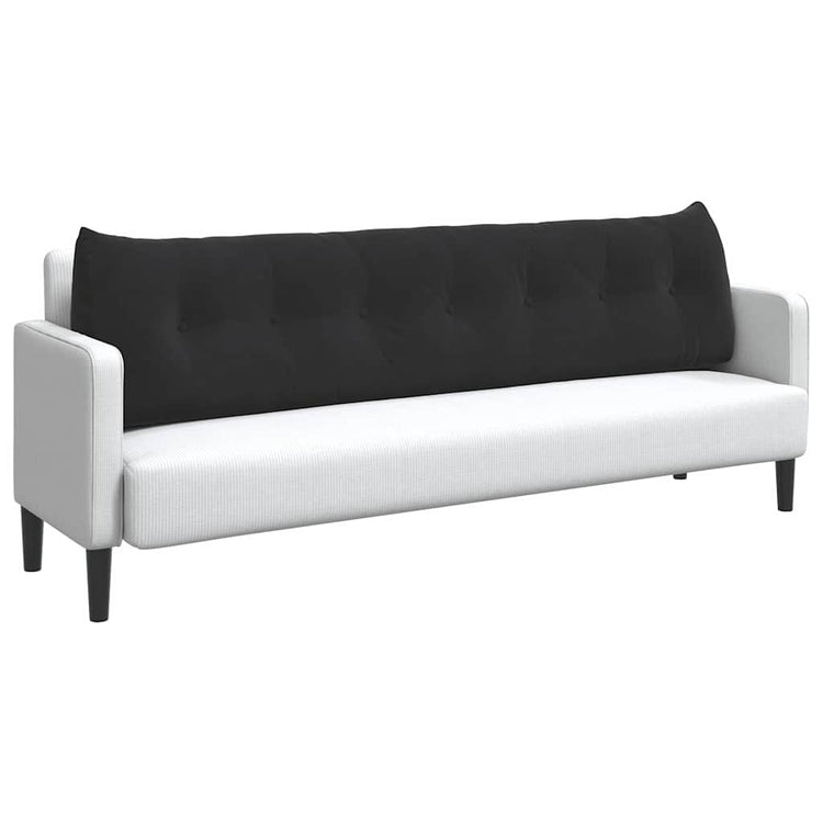 Vidaxl rugkussen zwart 200 x 24 x 50 cm fluweel