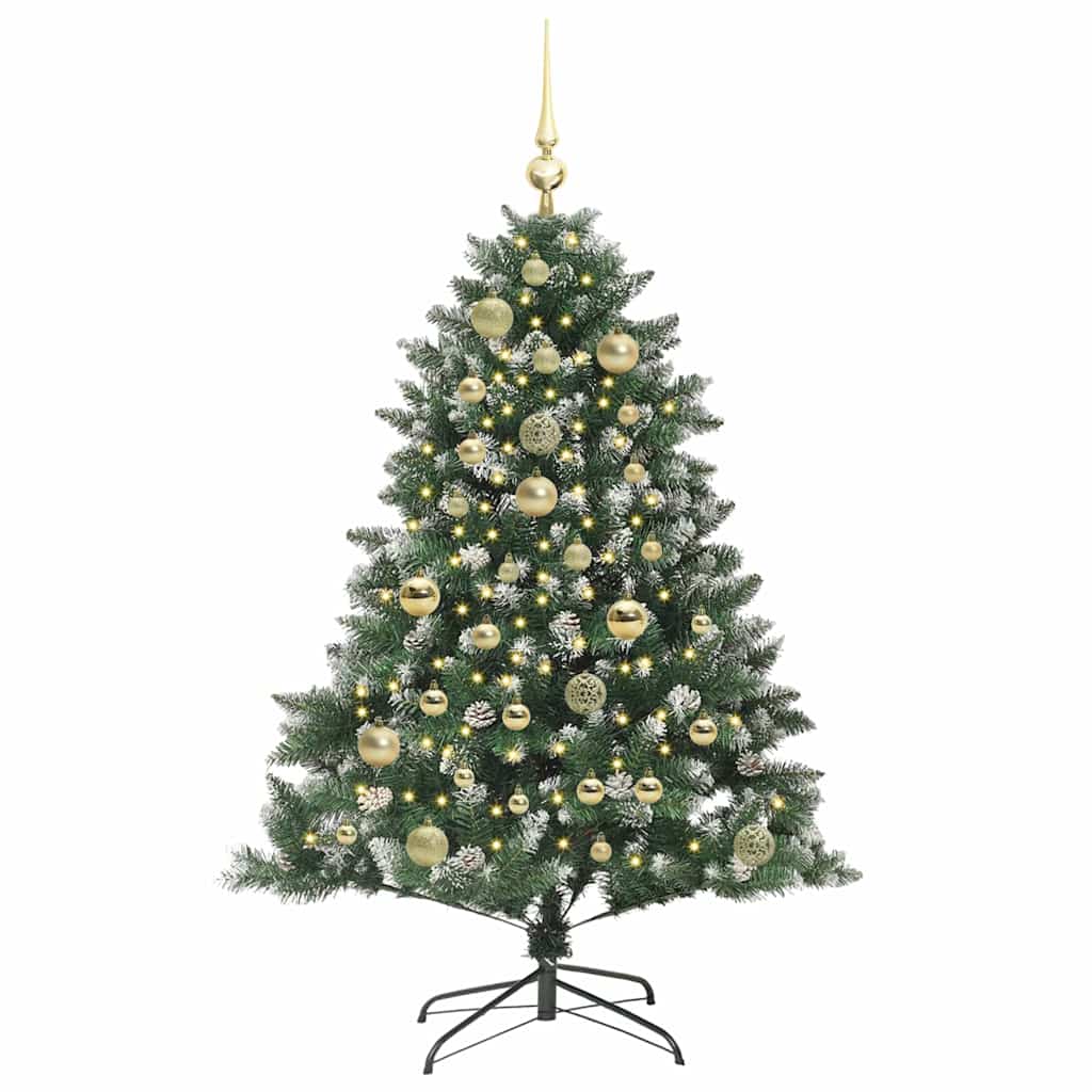 Vidaxl kunstkerstboom met 150 led groen 120 cm pvc en plastic en staal