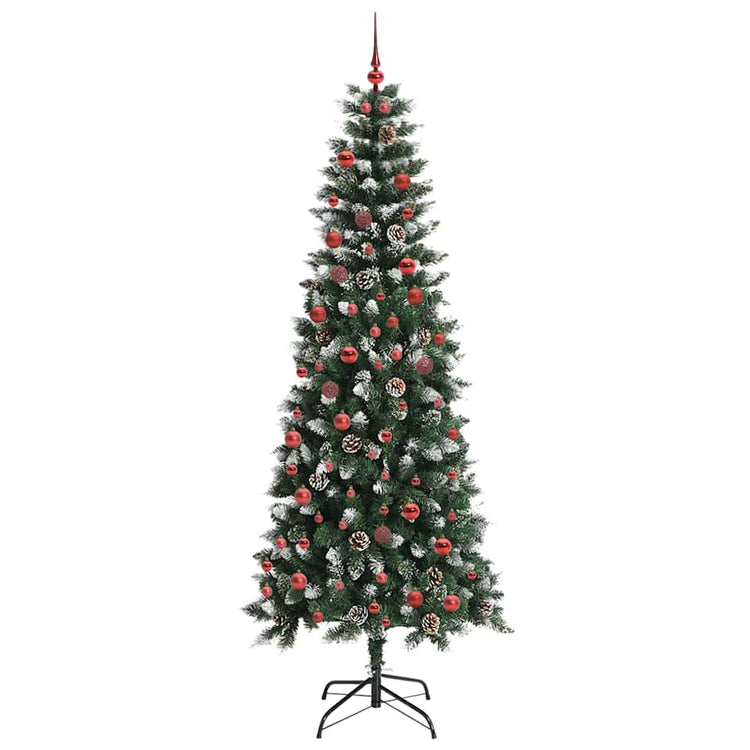 Vidaxl kunstkerstboom groen 210 cm pvc en plastic en staal