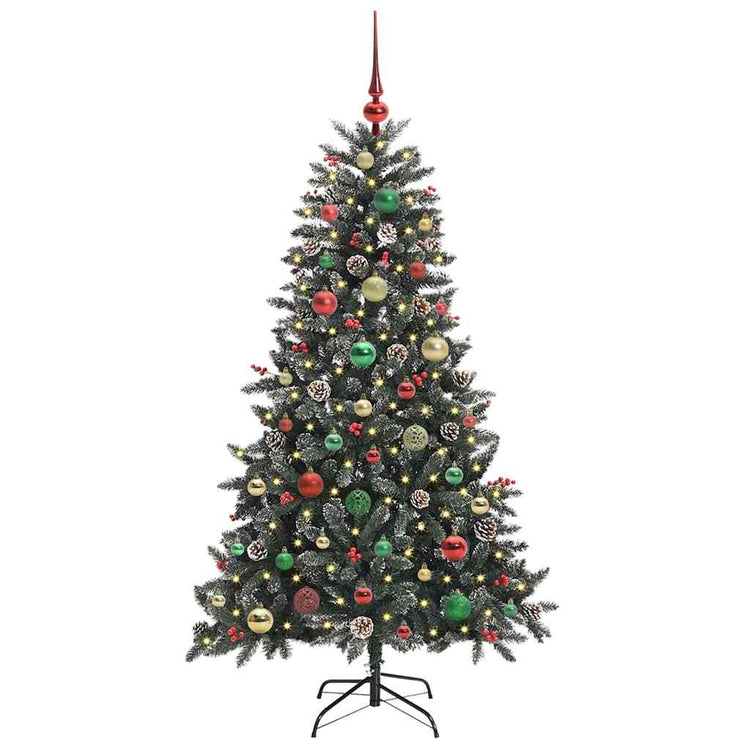Vidaxl kunstkerstboom groen 150 cm pvc en plastic en staal