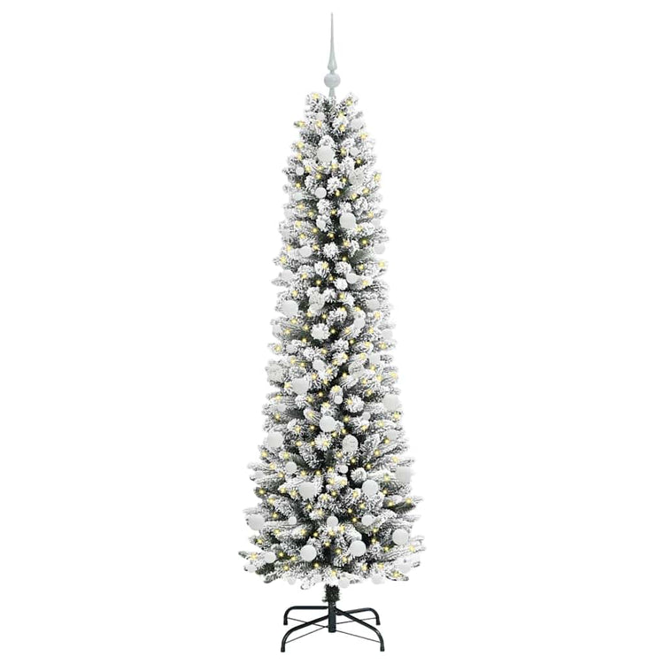 Vidaxl kunstkerstboom wit 180 cm pvc en metaal en plastic