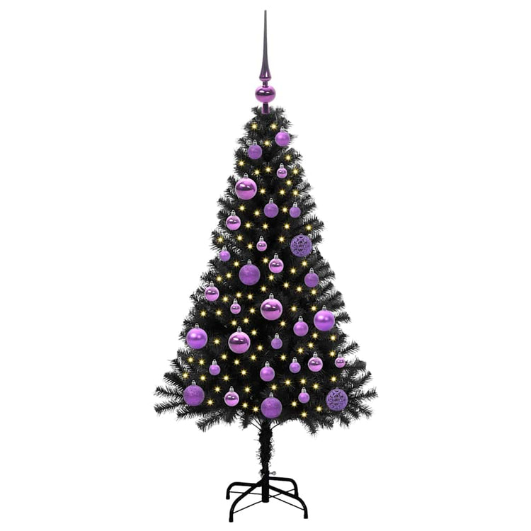 Vidaxl kerstboom zwart 120 cm pvc
