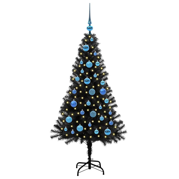 Vidaxl kerstboom zwart 150 cm pvc