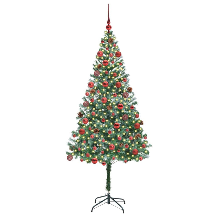 Vidaxl kunstkerstboom met 300 led groen 180 cm pvc en staal