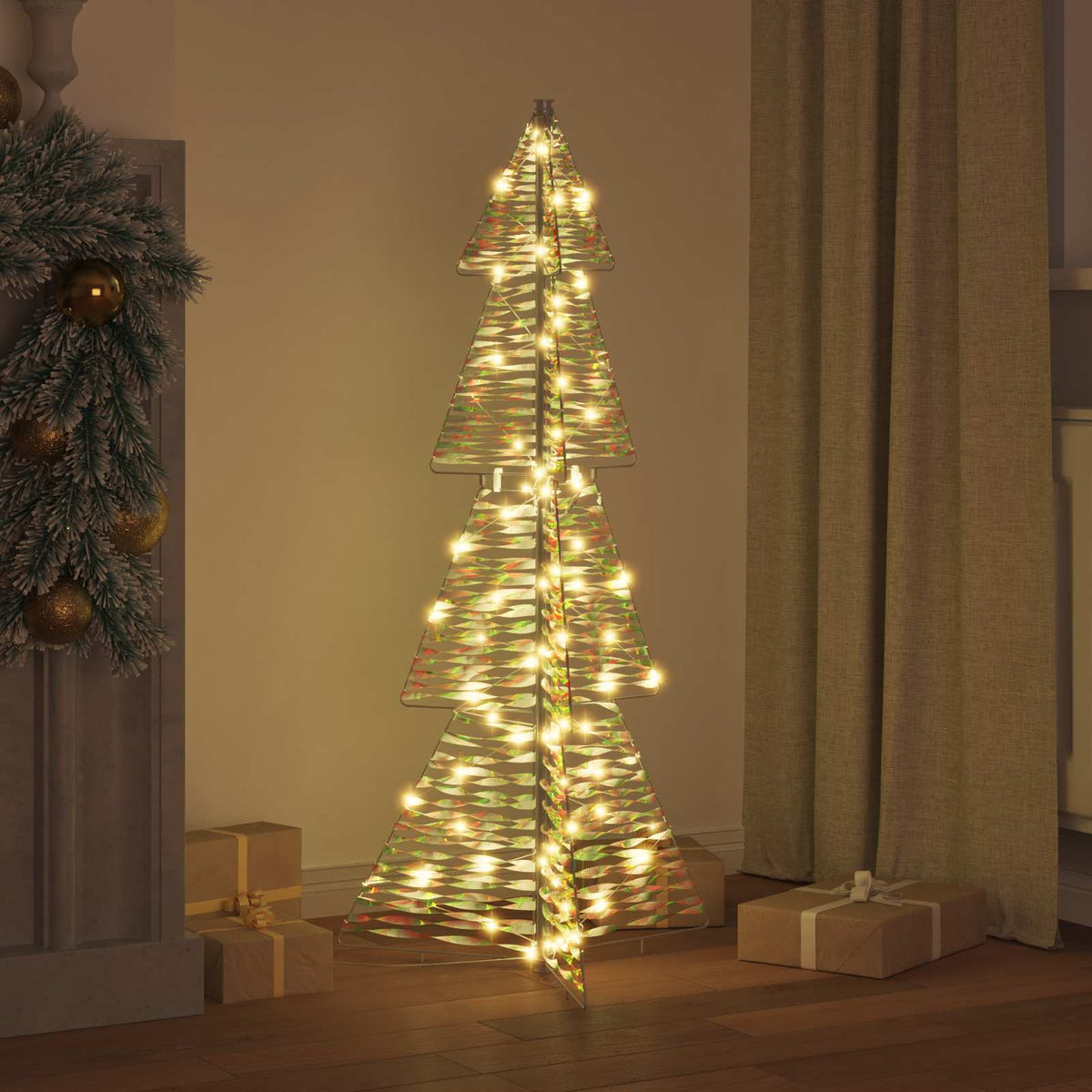Vidaxl kerstboom met 100 led warmwit 120 cm pet