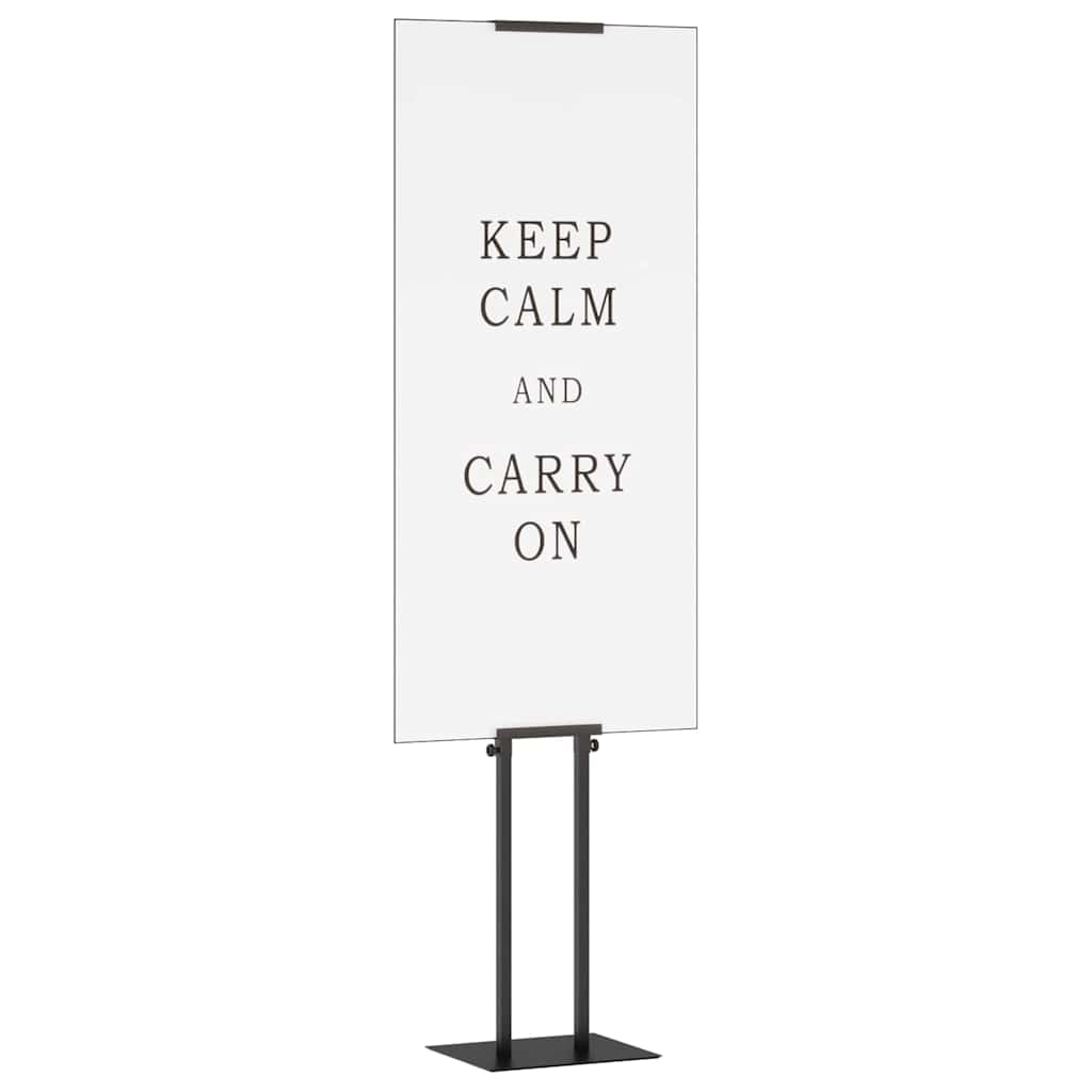 Vidaxl beurs displays 2 pcs zwart 30 x 23,5 x 210 cm staal