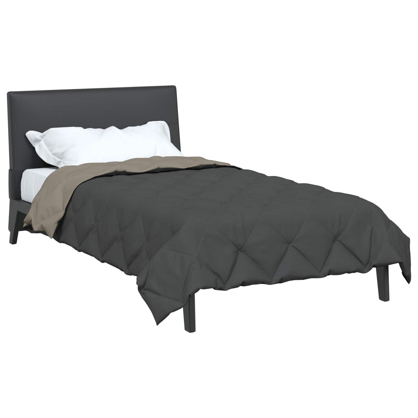 Vidaxl zomer dekbed lichtgrijs en antraciet 200 x 140 cm microfiber