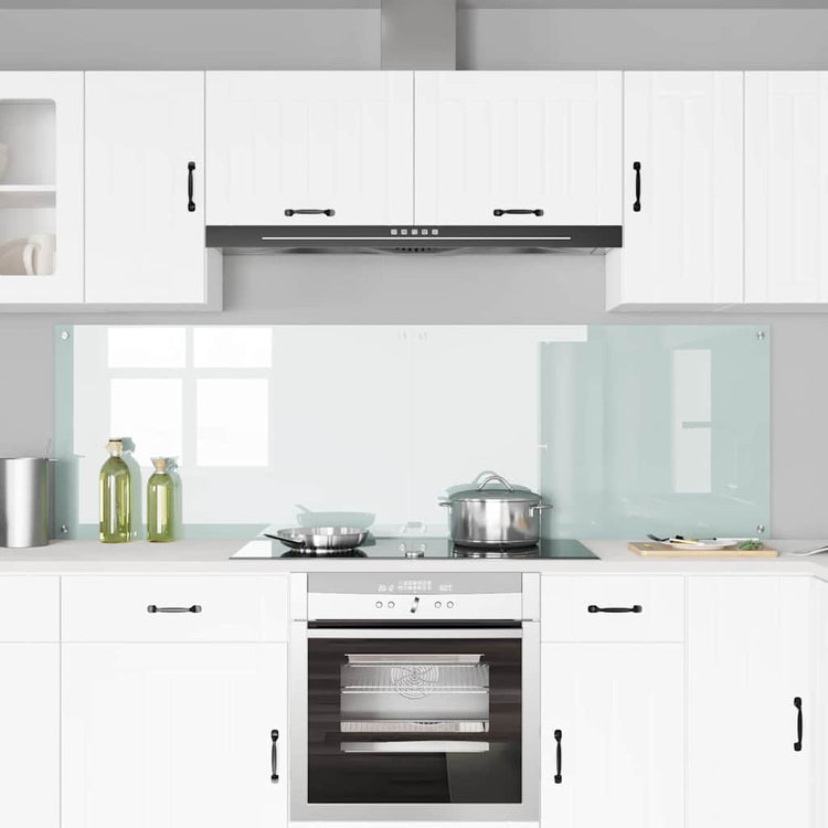 Vidaxl keukenachterwand 2 st wit 100 x 60 cm gehard glas