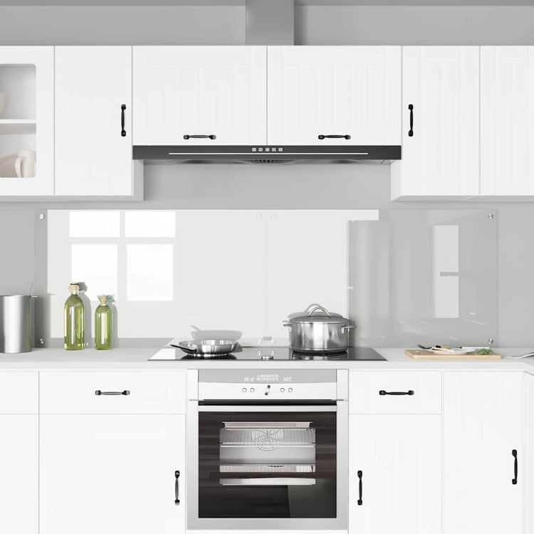 Vidaxl keukenachterwand 2 st transparant 100 x 60 cm gehard glas