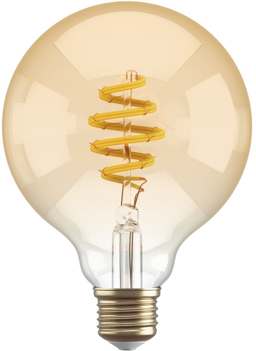 Hombli smart filament bulb - e27 g95 - amber - globe - warm wit licht - vintage look - wifi - 1 stuk