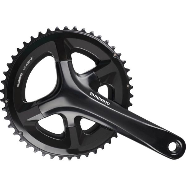 Shimano crankstel 2 x 11 speed road fc-rs510 - 175 50-34t met holle as - zwart