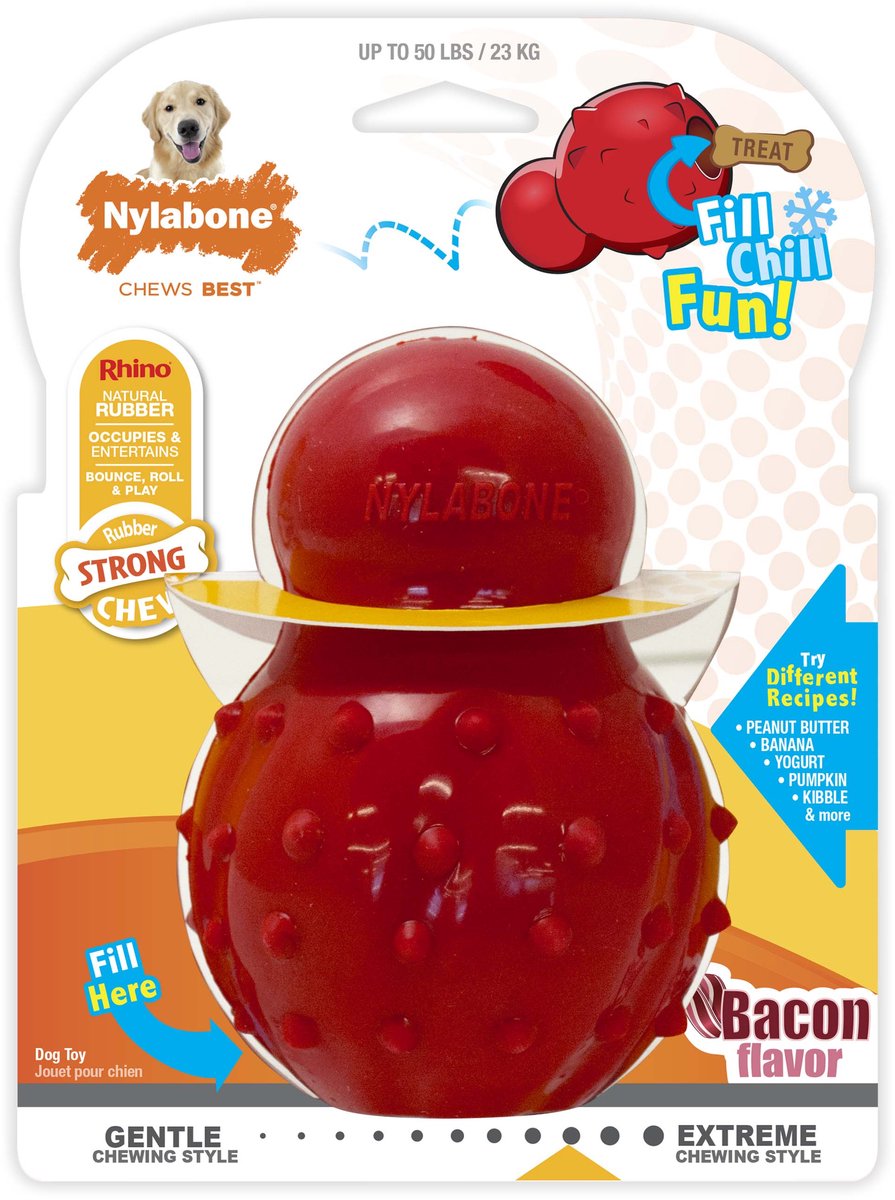Nylabone strong rubber cone baconsmaak