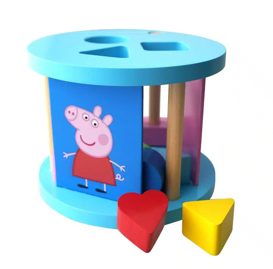 Barbo toys peppa pig houten sorteer box - peuters - baby