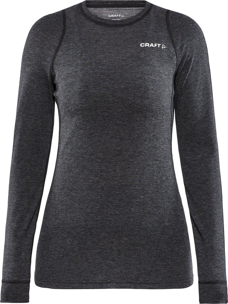 Craft - core wool merino ls tee - thermoshirt - dames - zwart - m