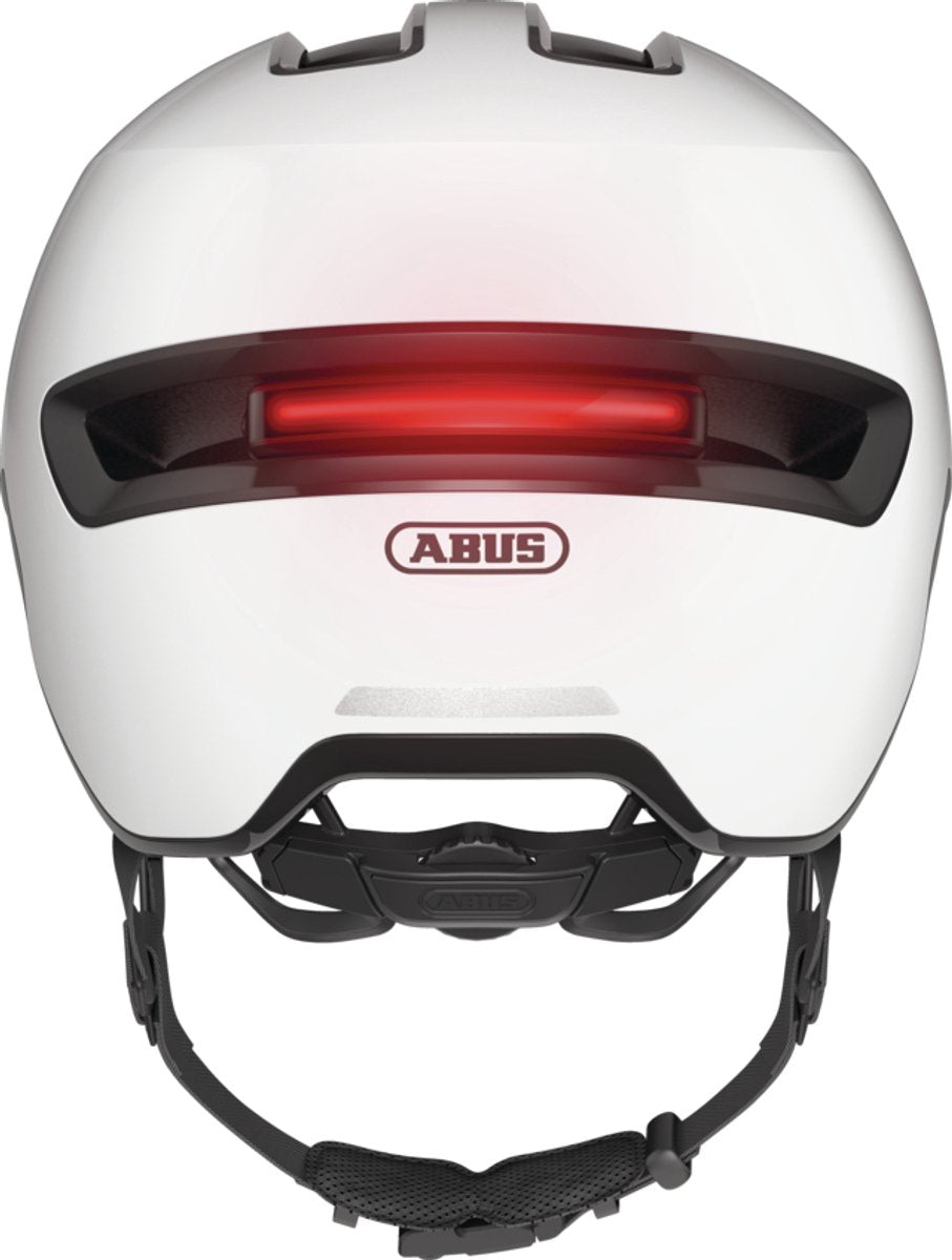 Abus fietshelm hud-y shiny white s - 51-55 cm - wit - geschikt voor gebruik op elektrische fietsen - stadsfietsen - 280 g