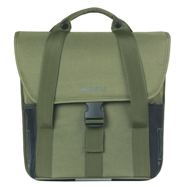 Basil enkele fietstas go 16 liter 15 x 29 x 34 cm - donkergroen