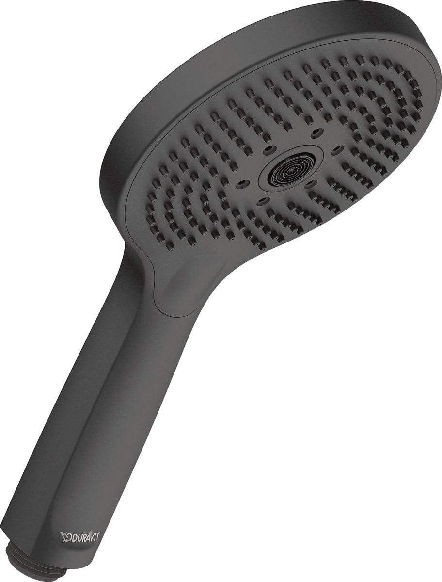Duravit handdouche 3 standen click! minusflow – douchekop ø120 mm – waterbesparend – easyclean – zwart mat