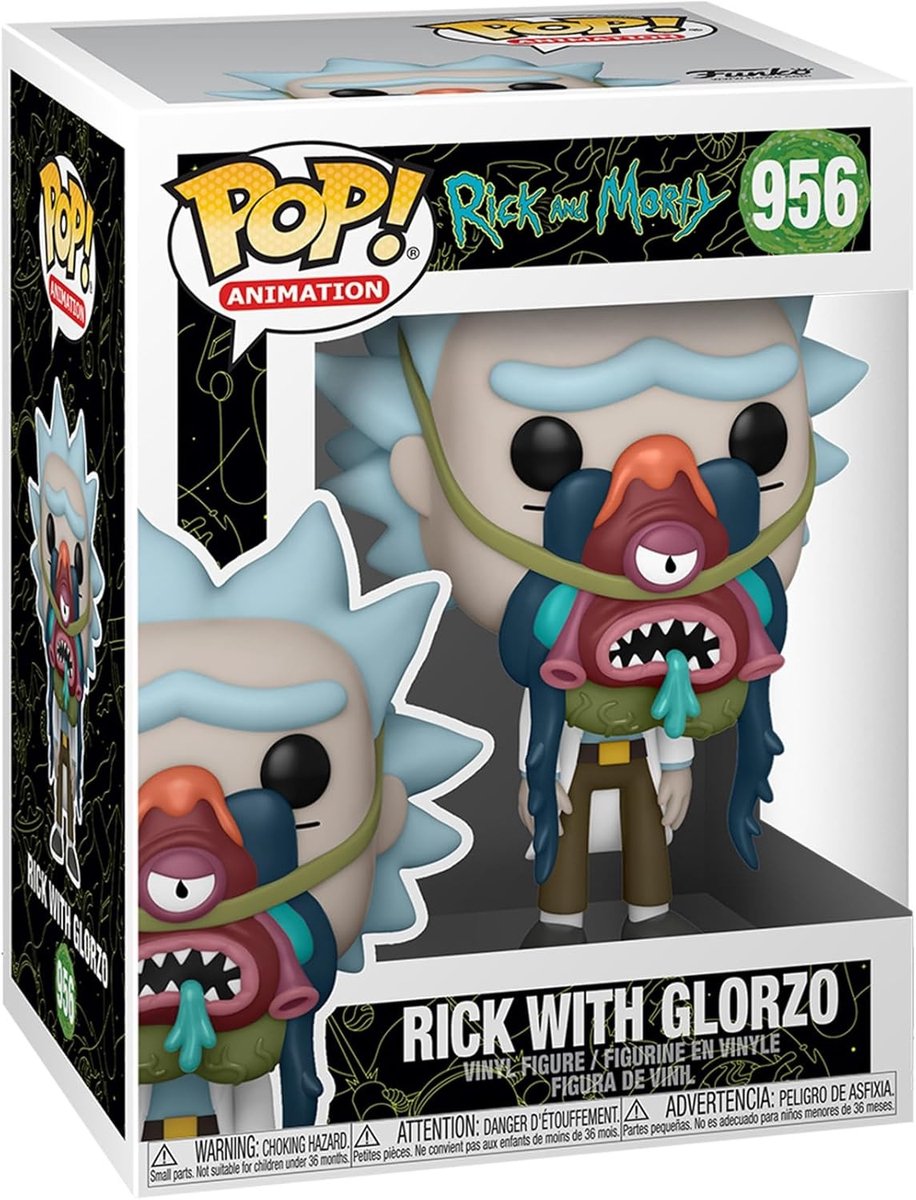Funko pop animation: rick and morty - rick with glorzo - pop #956