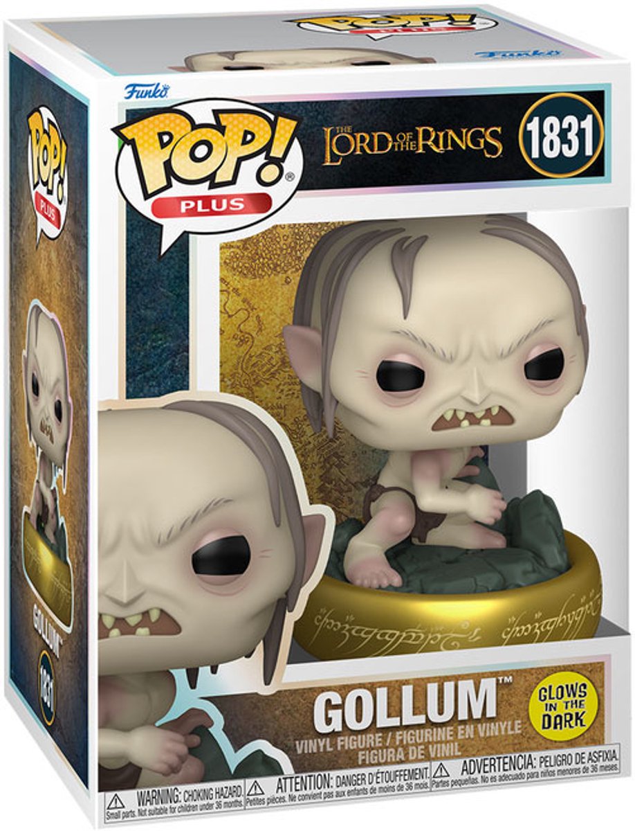 Funko pop plus: the lord of the rings - gollum (glow in the dark) pop #1831