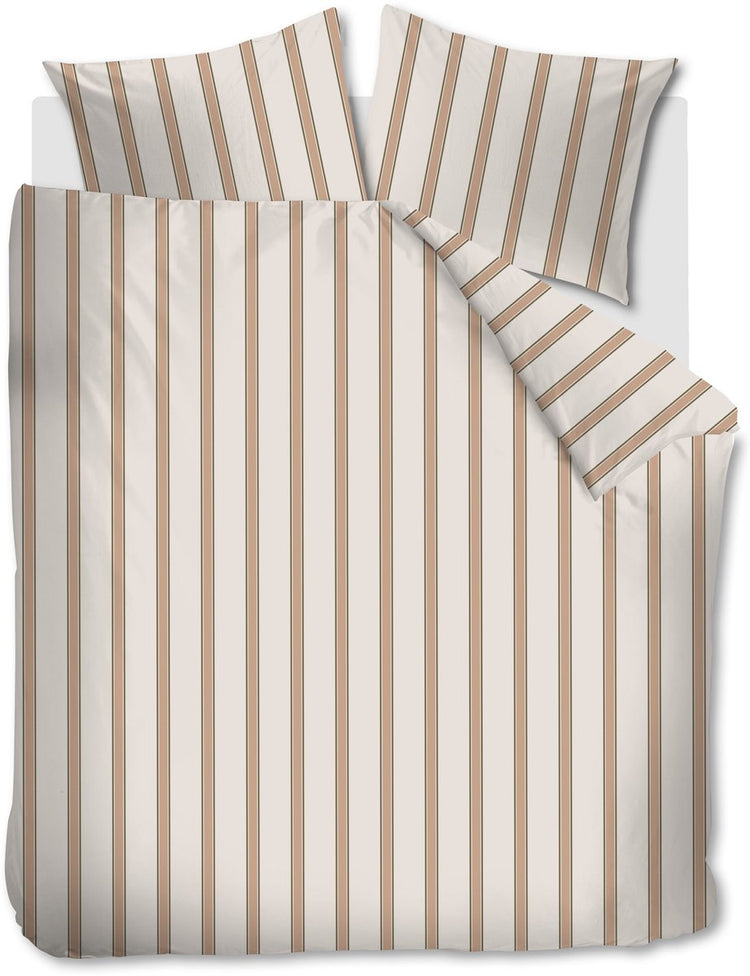 Vtwonen fun stripe dekbedovertrek - lits-jumeaux xl - 260 x 220 cm - naturel