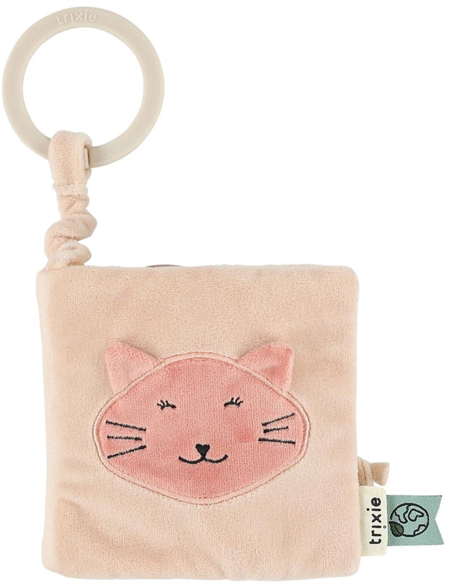 Trixie sensorisch buggyboekje mrs. cat – 3m+ – met spiegel texturen