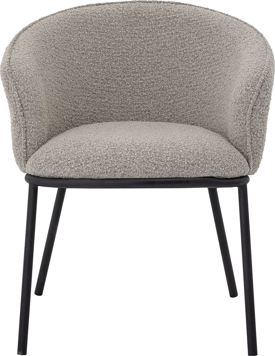 Bloomingville - cortone eetkamerstoel - grijs - polyester