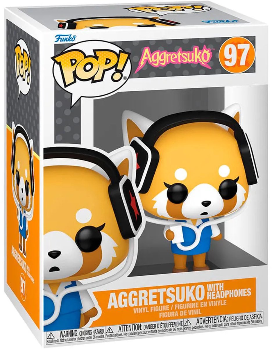 Funko pop! animation: aggretsuko - aggretsuko with headphones #97