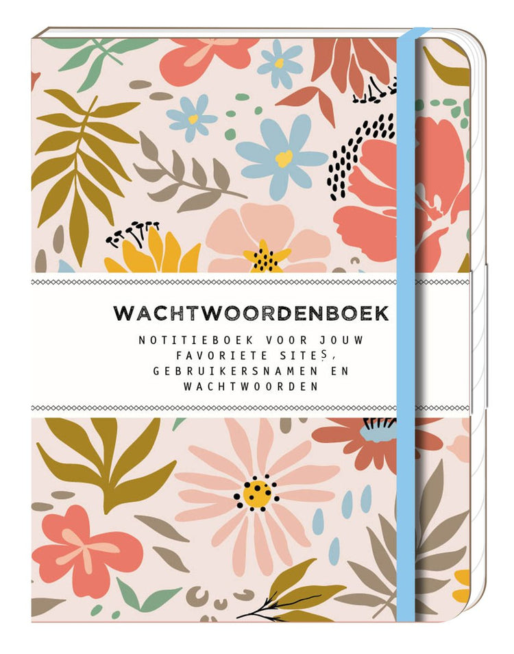 Interstat wachtwoordenboek 120x160mm soft floral