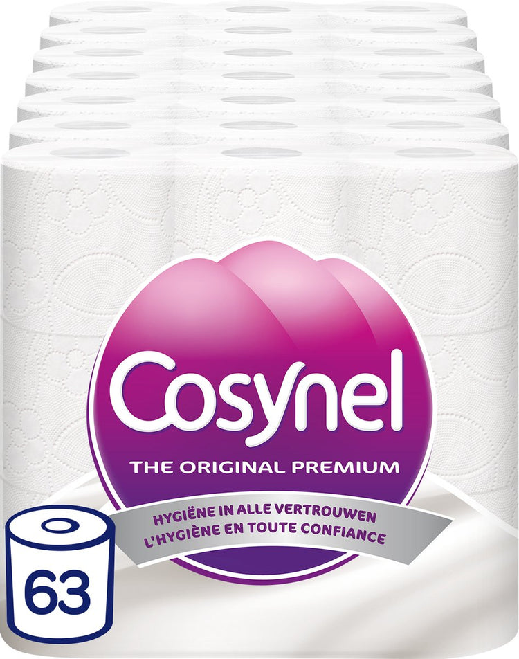 Cosynel toiletpapier - 63 rollen - wit 3-laags - voordeelverpakking