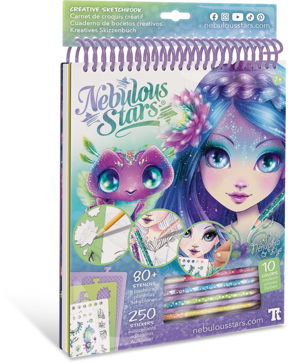 Nebulous stars -creatief schetsboek -nenuphia - tekenen en kleuren