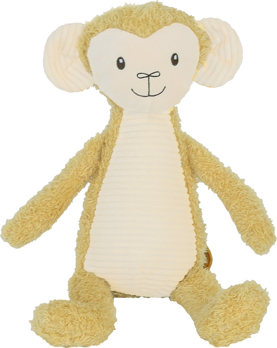 Happy horse aap mano knuffel 36cm - geel - baby knuffel