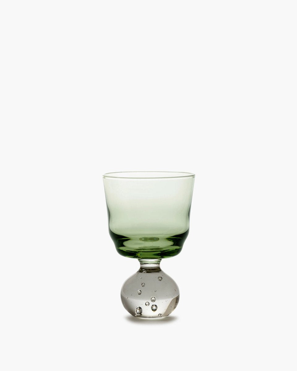 Serax - bela silva - eternal snow - waterglas s - groen - 6 ø - 6 stuks