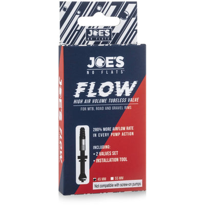 Joe's no flats - tubeless ventiel flow high air volume 45mm 2 stuks