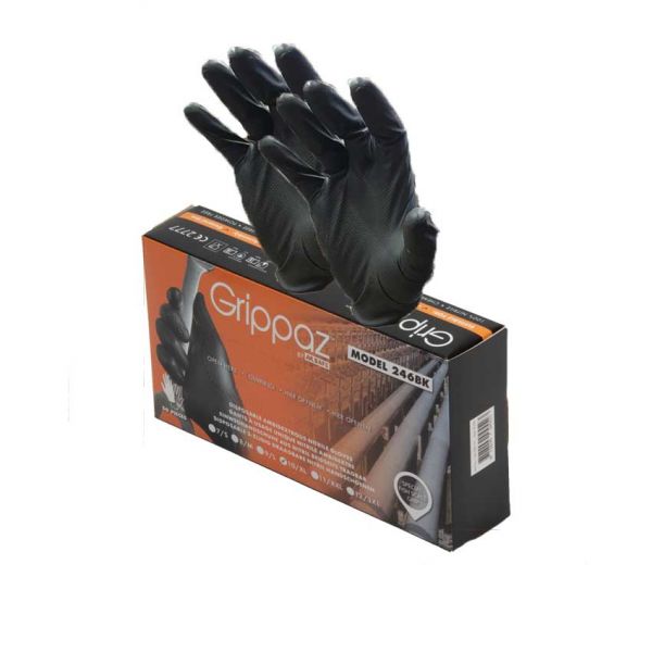 Ac wegwerphandschoen nitryl blk xl