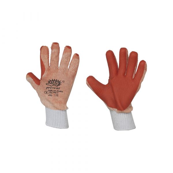 Handschoen prevent oranje maat 9