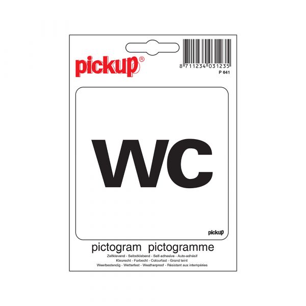 Sticker wc - 100x100 mm.
