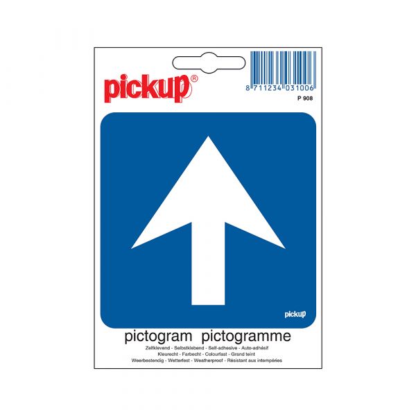 Sticker eenrichtingsverkeer - 100x100 mm.