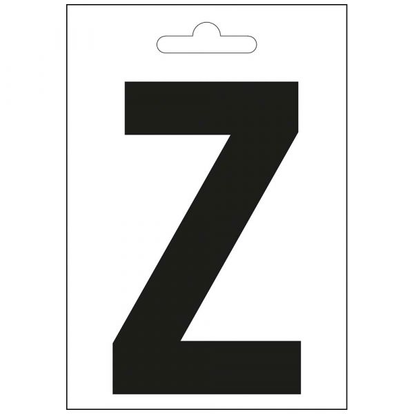 Nautic letter z zwart 100 mm.