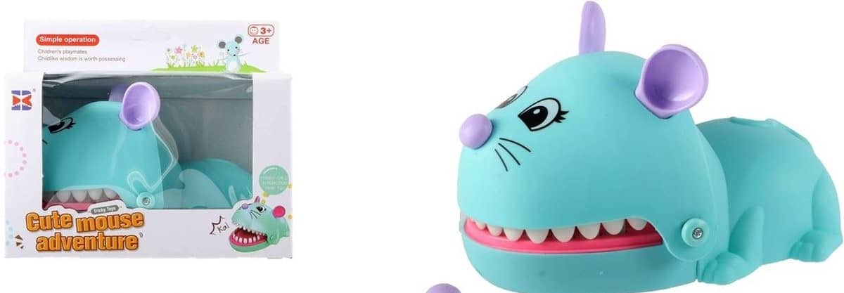 Tanden spel met happende muis groen