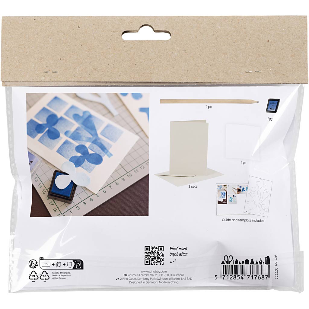 Creativ company mini hobbyset foam druk kaart met dessin