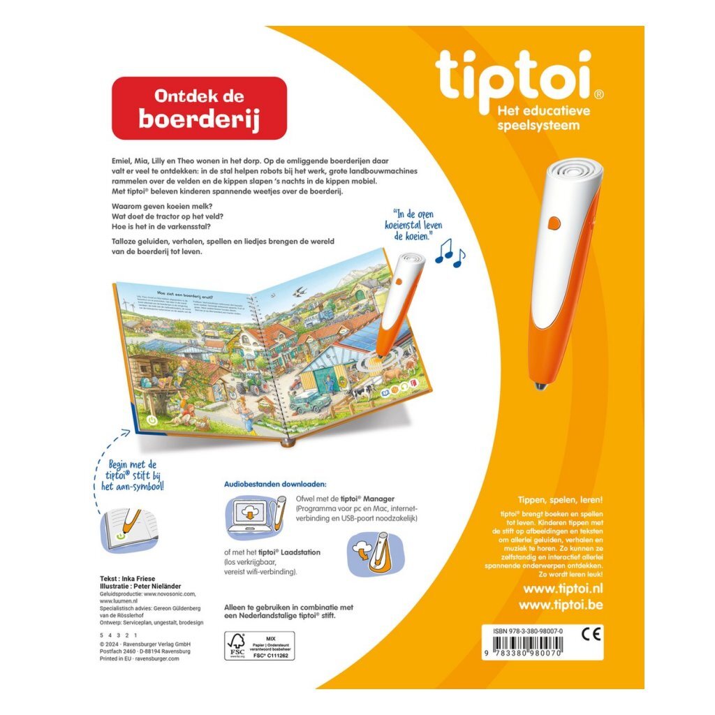 Ravensburger tiptoi® boek ontdek de boerderij